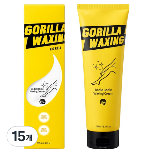 고릴라왁싱 보들보들 브라질리언 셀프왁싱 제모크림, 250ml, 15개