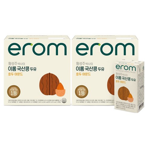이롬 황성주 박사의 국산콩 두유 호두 아몬드, 190ml, 32개