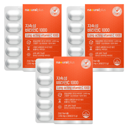 내츄럴플러스 지속성 비타민C 1000 37.5g, 3개, 30정