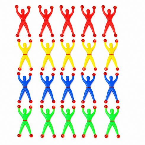 픽미 스파이더 끈끈이 벽타기 4종 x 5p 세트, 레드 + 그린 + 옐로 + 블루, 1세트