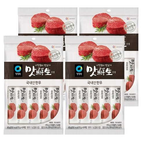 맛선생 한우 스틱형, 80g, 4개