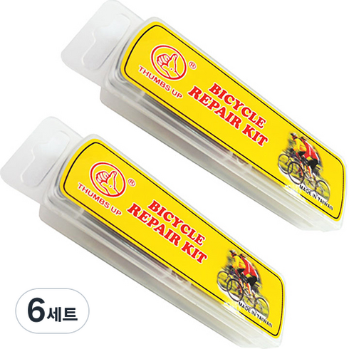 떰즈업 자전거 펑크패치 세트, 혼합색상, 6세트