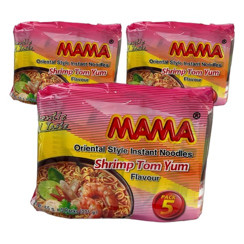 마마 새우 톰얌맛 라면 55g, 15개