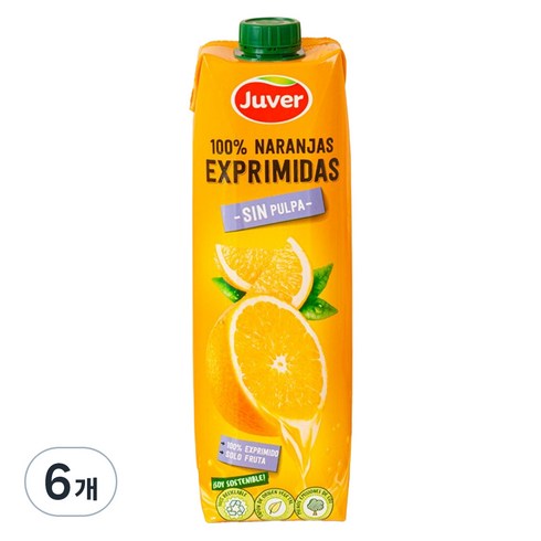 후버 착즙 오렌지주스, 1L, 6개