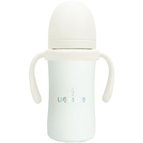 유비맘 시그니처 보온보냉 스테인리스 유아 빨대컵, 220ml, 1개, 구름