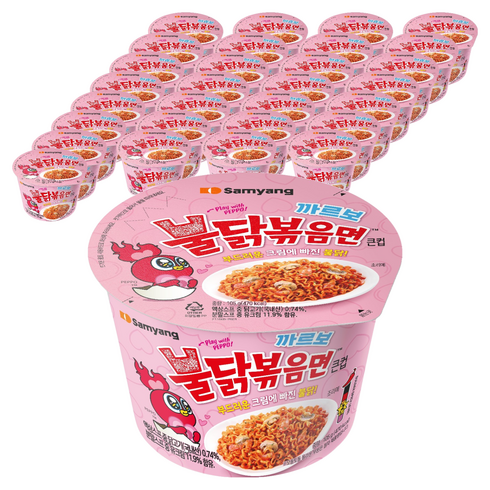 불닭볶음면 까르보 큰컵 105g, 40개