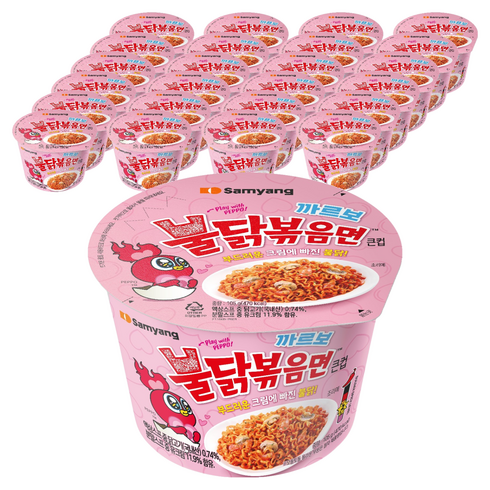 불닭볶음면 까르보 큰컵 105g, 25개