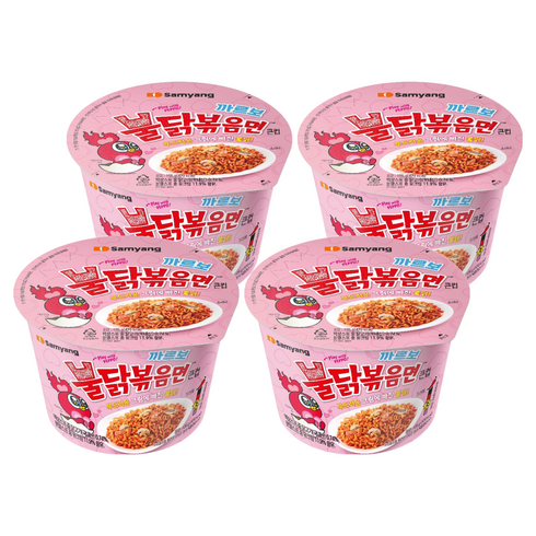 불닭볶음면 까르보 큰컵 105g, 4개