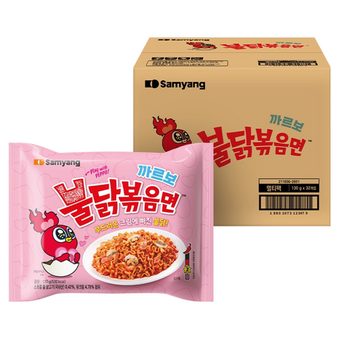 불닭볶음면 까르보 130g, 32개