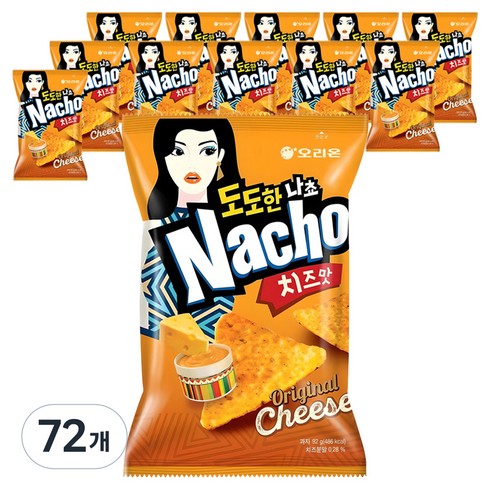 오리온 도도한 나쵸 치즈맛, 92g, 72개