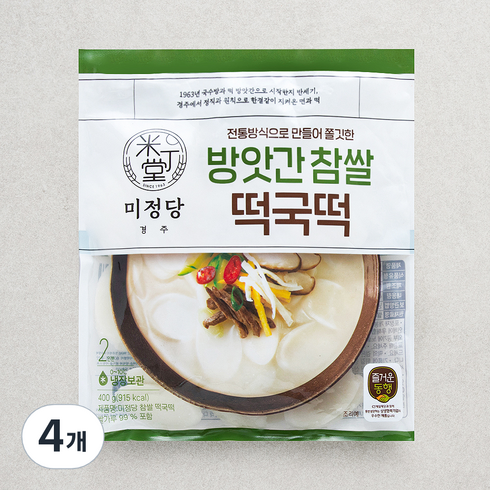 즐거운동행 미정당 방앗간 참쌀 떡국떡, 400g, 4개