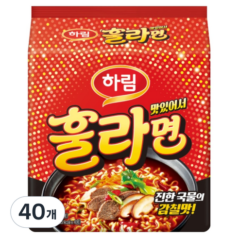 하림 맛있어서 훌라면 112g, 40개
