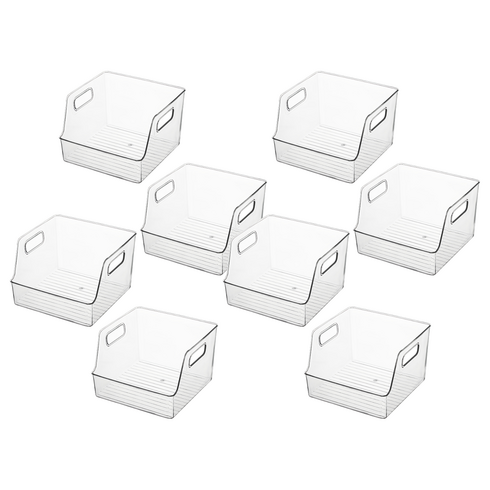 윈프라이스 팬트리 수납정리함, 8개, 투명