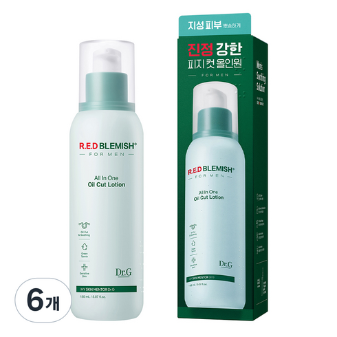 닥터지 레드 블레미쉬 포 맨 오일 컷 로션 올인원, 150ml, 6개