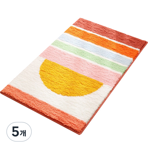 쏘앤영 해돋이 무늬의 미끄럼 방지 발매트, 해, 5개