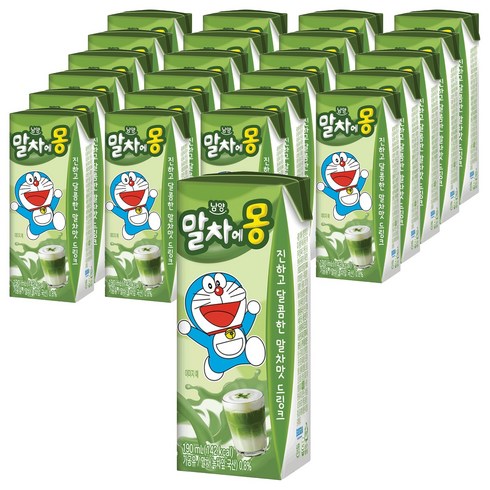 남양유업 말차에몽 우유, 190ml, 24개