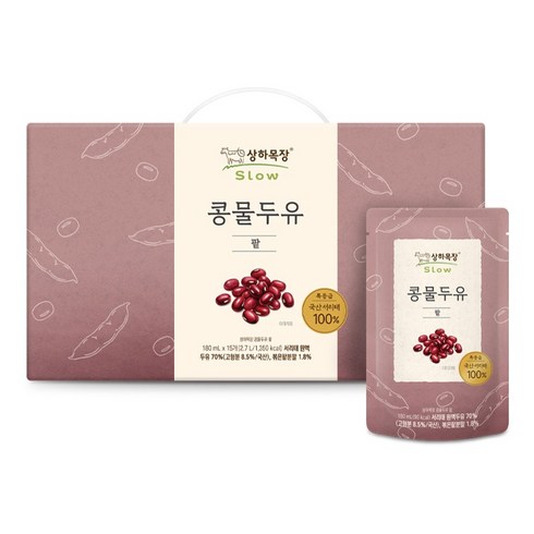 상하목장 콩물두유 팥, 15개, 180ml