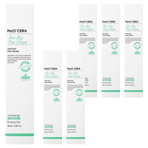 페토세라 강아지 고양이 미끄럼방지 논슬립 포우 크림, 6개, 40ml
