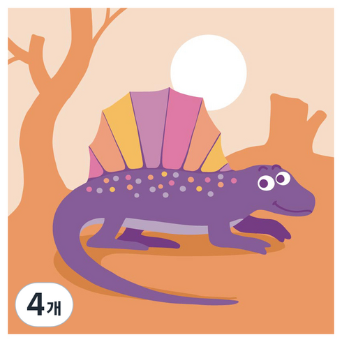 모모픽스페인팅 DIY 유화그리기 25 x 25 cm, 디메트로돈(B05), 4개