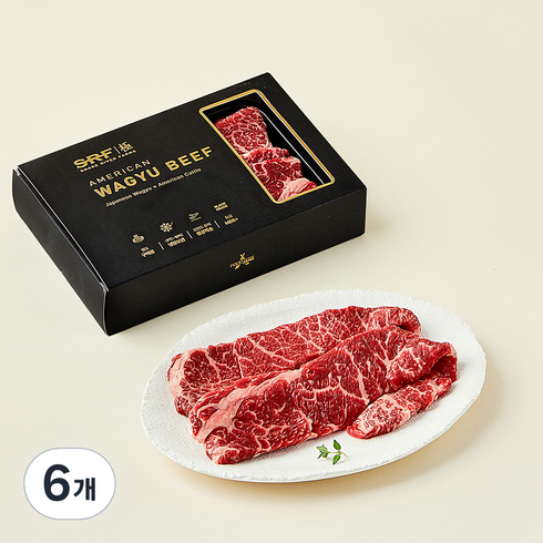 미국산 SRF 와규 MB6+ 본갈비살 구이용 (냉장), 200g, 6개