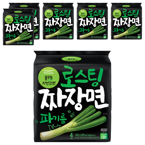 풀무원 로스팅 짜장 파기름 라면 105g, 24개