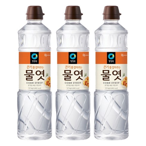청정원 물엿, 1.2kg, 3개