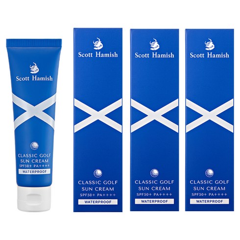 스콧해미쉬 클래식 골프 선크림 SPF50+ PA++++, 3개, 40ml