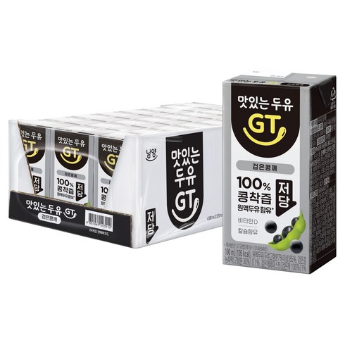 맛있는두유GT 검은콩깨, 190ml, 24개