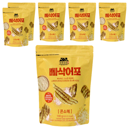 빠삭어포 콘소메, 100g, 6개