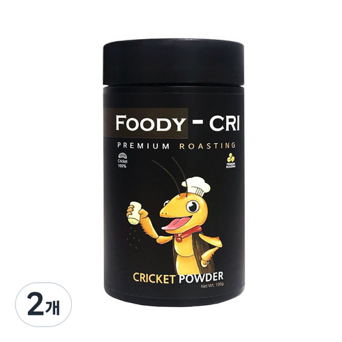 푸디웜 푸디크리 귀뚜라미 분말 영양제, 2개, 100g