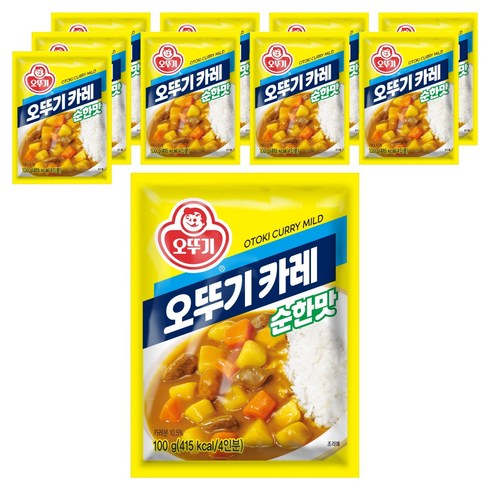 오뚜기 카레 순한맛, 100g, 10개