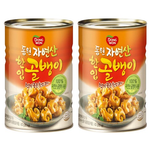 동 원 한입 골뱅이 통조림, 400g, 2개