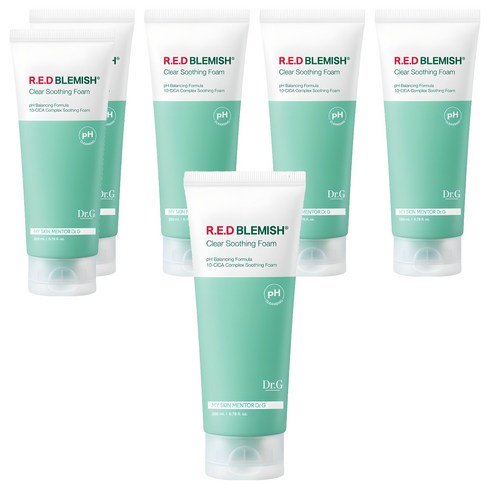 닥터지 약산성 레드 블레미쉬 클리어 수딩 폼, 200ml, 6개