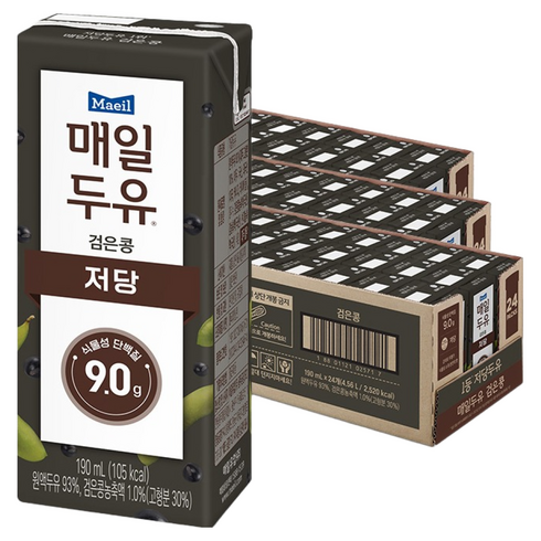 매일유업 매일두유 검은콩, 190ml, 72개