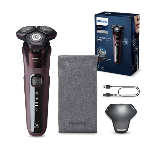 필립스 SkinIQ 5000 시리즈 전기면도기, S5881/12, 버건디레드