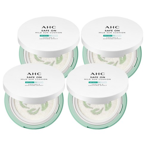 AHC 세이프온 마일드 선쿠션 SPF50+ PA++++, 25g, 4개