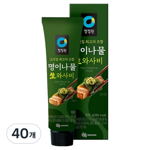청정원 명이나물 생와사비, 100g, 40개