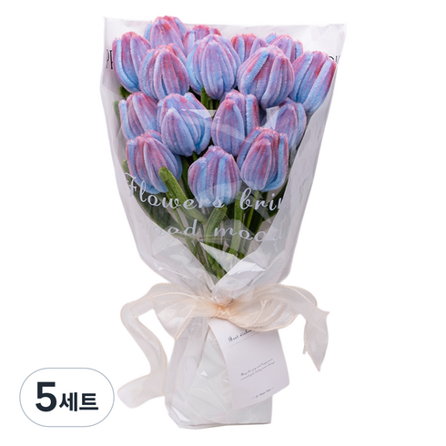 투코비 모루 꽃다발 만들기 DIY키트 세트, 5세트, 04 블루밍튤립