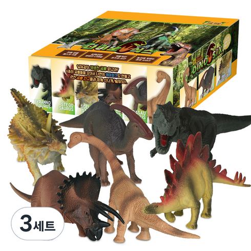 오즈토이 테라어드벤처 다이노식스 공룡 피규어 6종 세트, 3세트