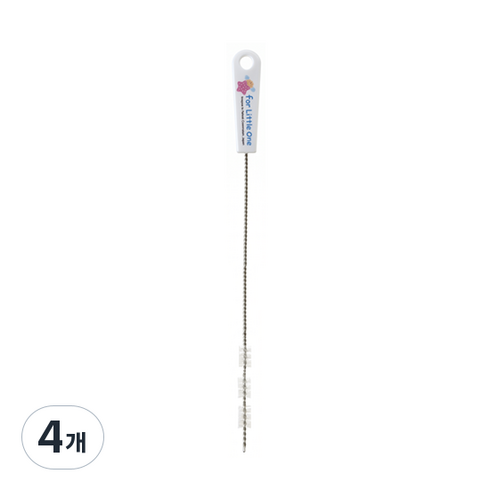 릿첼 스트로우 브러쉬, 4개, 화이트