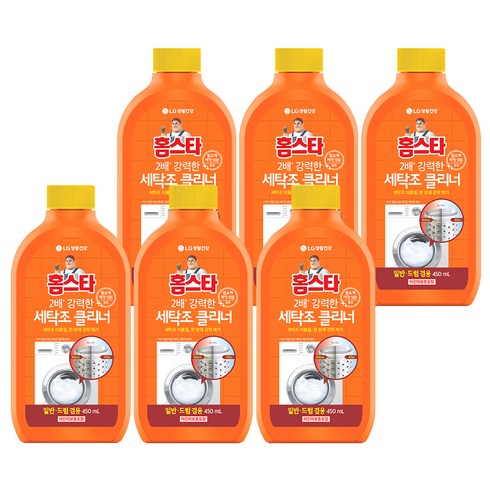 홈스타 퍼펙트 세탁조 클리너, 450ml, 6개