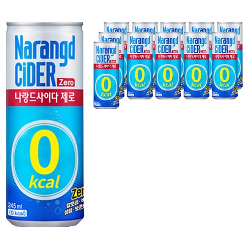 나랑드사이다 제로, 245ml, 12개