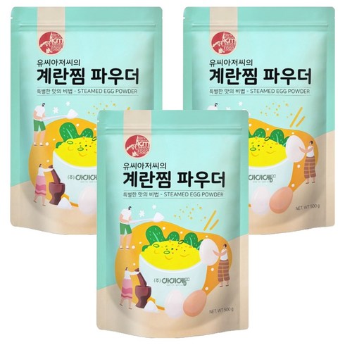 아이엠소스 유씨 아저씨의 계란찜 파우더, 500g, 3개