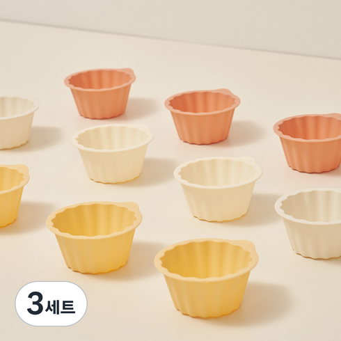 모윰 다용도 실리콘 머핀틀 3종 x 2p 세트, 3세트
