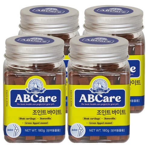 에이비씨케어 반려동물 바이트 영양제, 180g, 뼈/관절강화, 4개