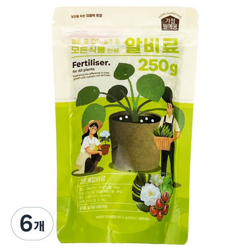 데일드 모든식물 알비료, 250g, 6개
