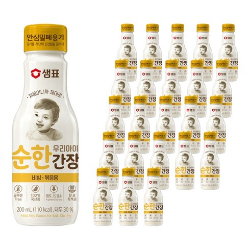 샘표 우리 아이 순한 간장 비빔 볶음용, 24개, 200ml