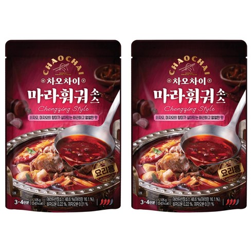 차오차이 마라 훠궈 소스, 125g, 2개