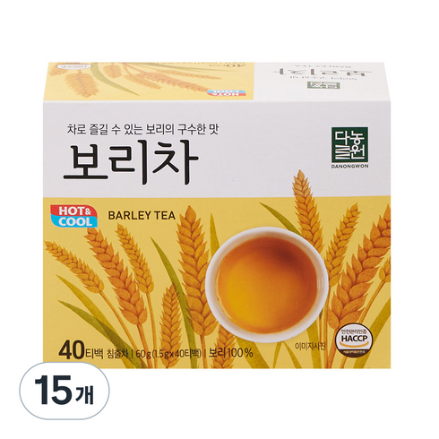 다농원 보리차, 1.5g, 40개입, 15개