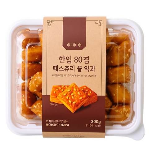 한입 80겹 페스츄리 꿀약과, 1개, 300g